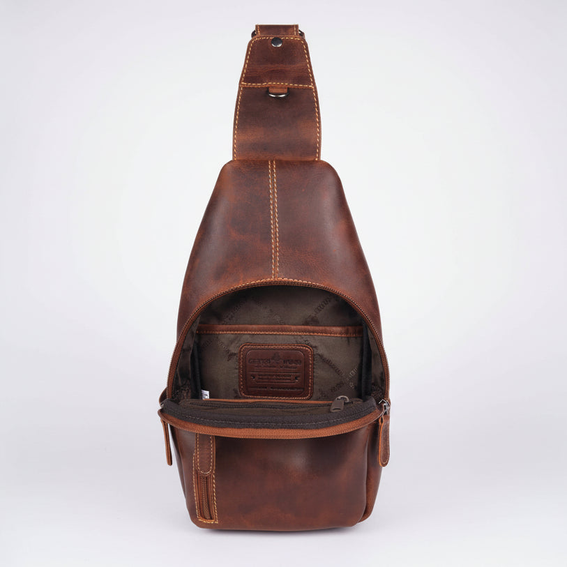 Greenwood Leather Crossbody Chest Bag - Boutique of Leathers/Open Road