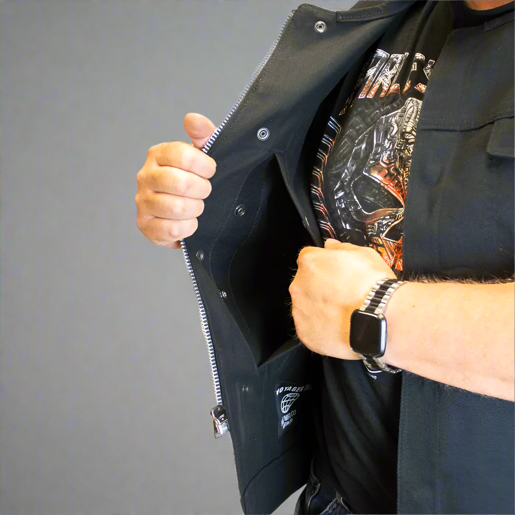 First MFG Co. Men's Motorcycle Twill Vest Men's Vests Boutique of Leathers/Open Road