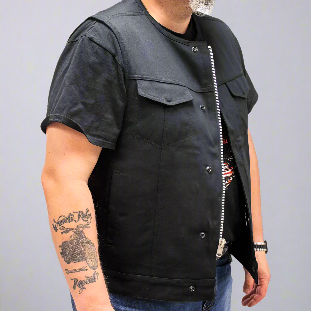 First MFG Co. Men's Motorcycle Twill Vest Men's Vests Boutique of Leathers/Open Road