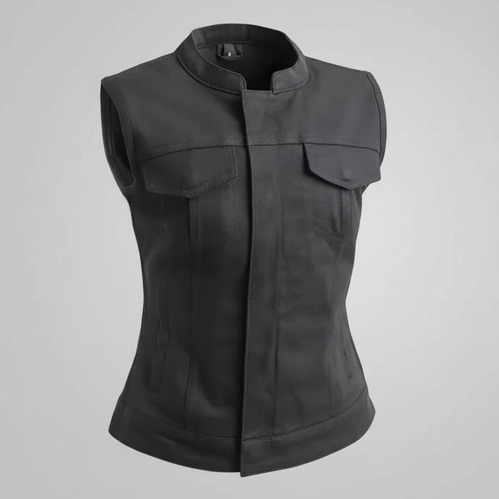 First MFG Co. Women's Lexy Motorcycle Twill Vest Women's Vests Boutique of Leathers/Open Road