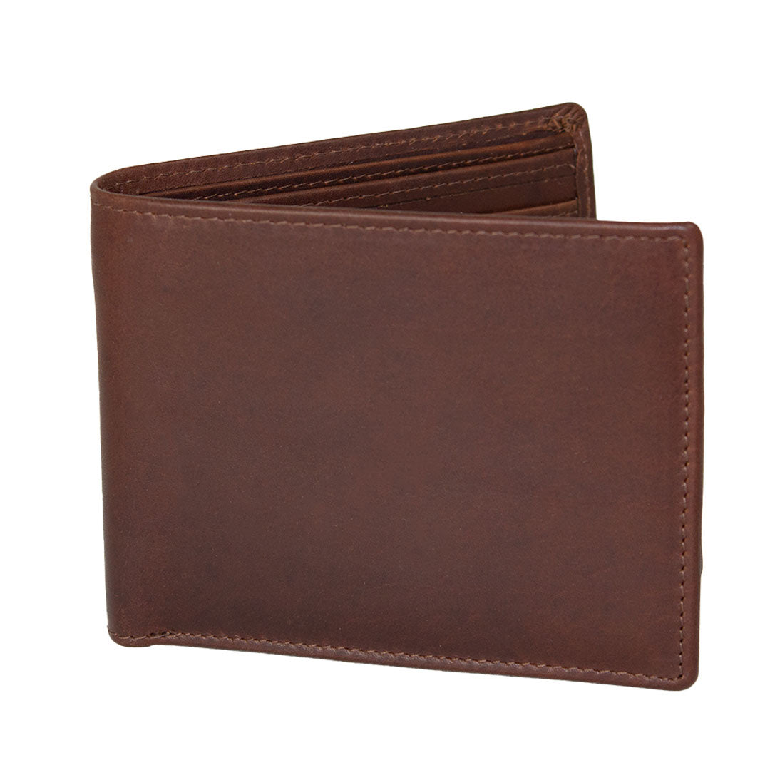 BOL Men's Vintage Leather Credit Wallet with I.D. Passcase