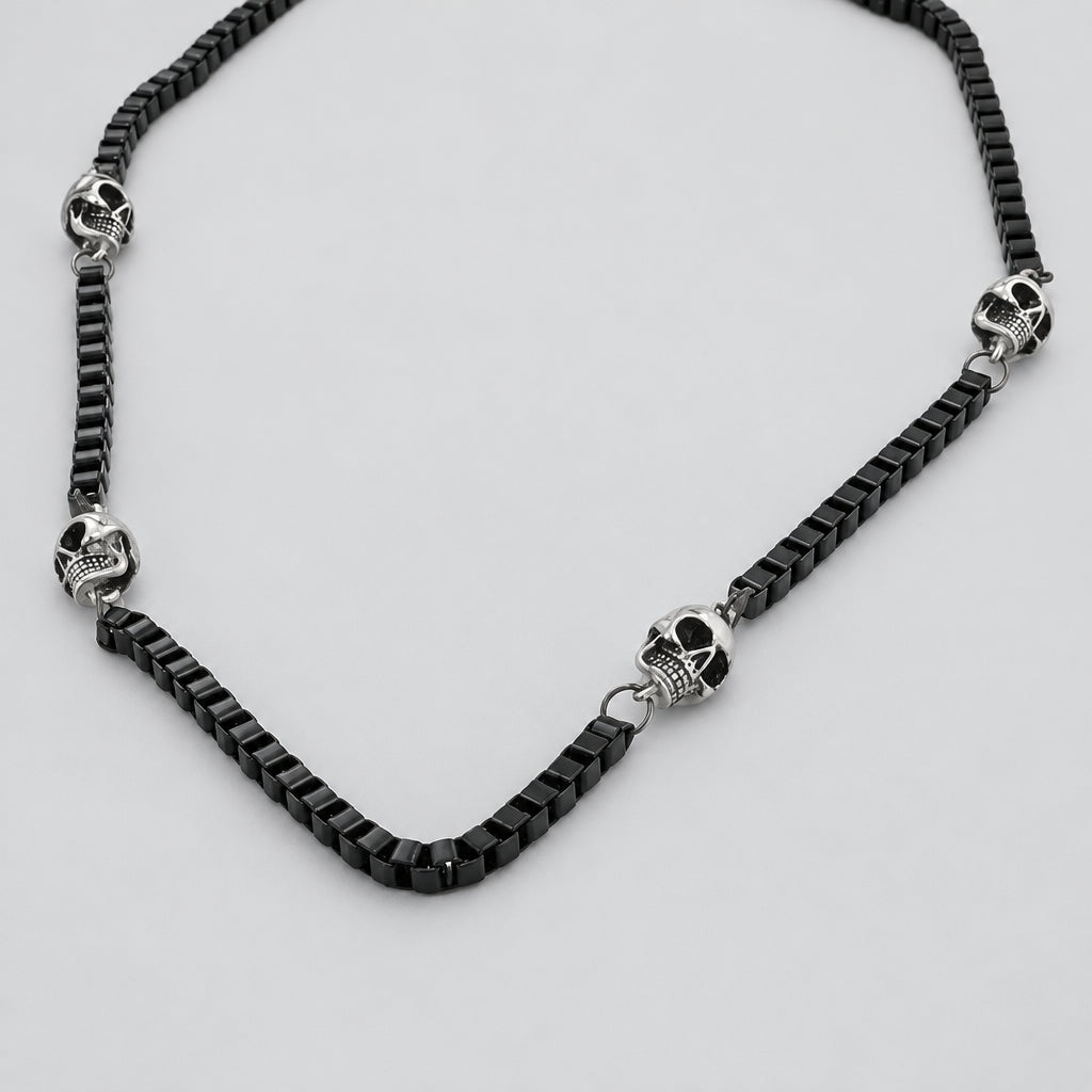 GoSteel Biker Skull Chain Necklace - Boutique of Leathers/Open Road