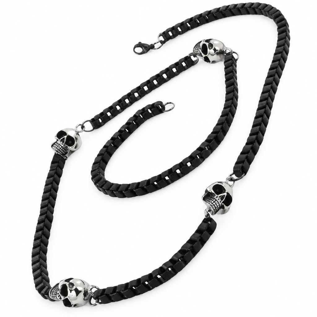 GoSteel Biker Skull Chain Necklace - Boutique of Leathers/Open Road