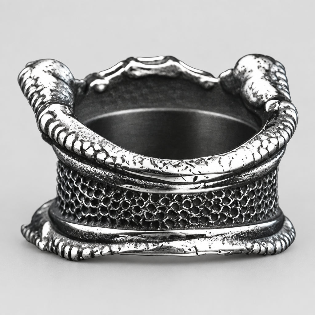 GoSteel Men's Bike Chain & Skull Ring Men's Jewelry Boutique of Leathers/Open Road