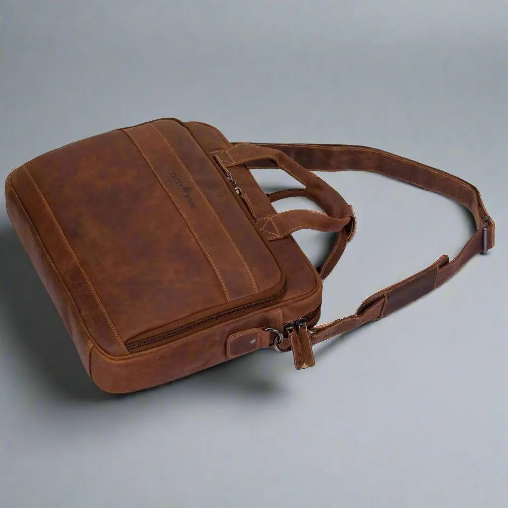 Greenwood Leather 14" Laptop Bag - Boutique of Leathers/Open Road