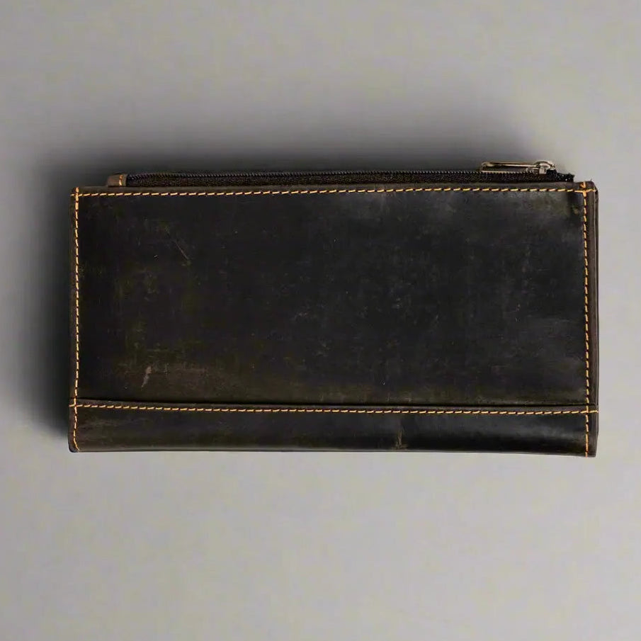 Greenwood Leather RFID Wallet with Zipper Pocket Women's Wallets Boutique of Leathers/Open Road