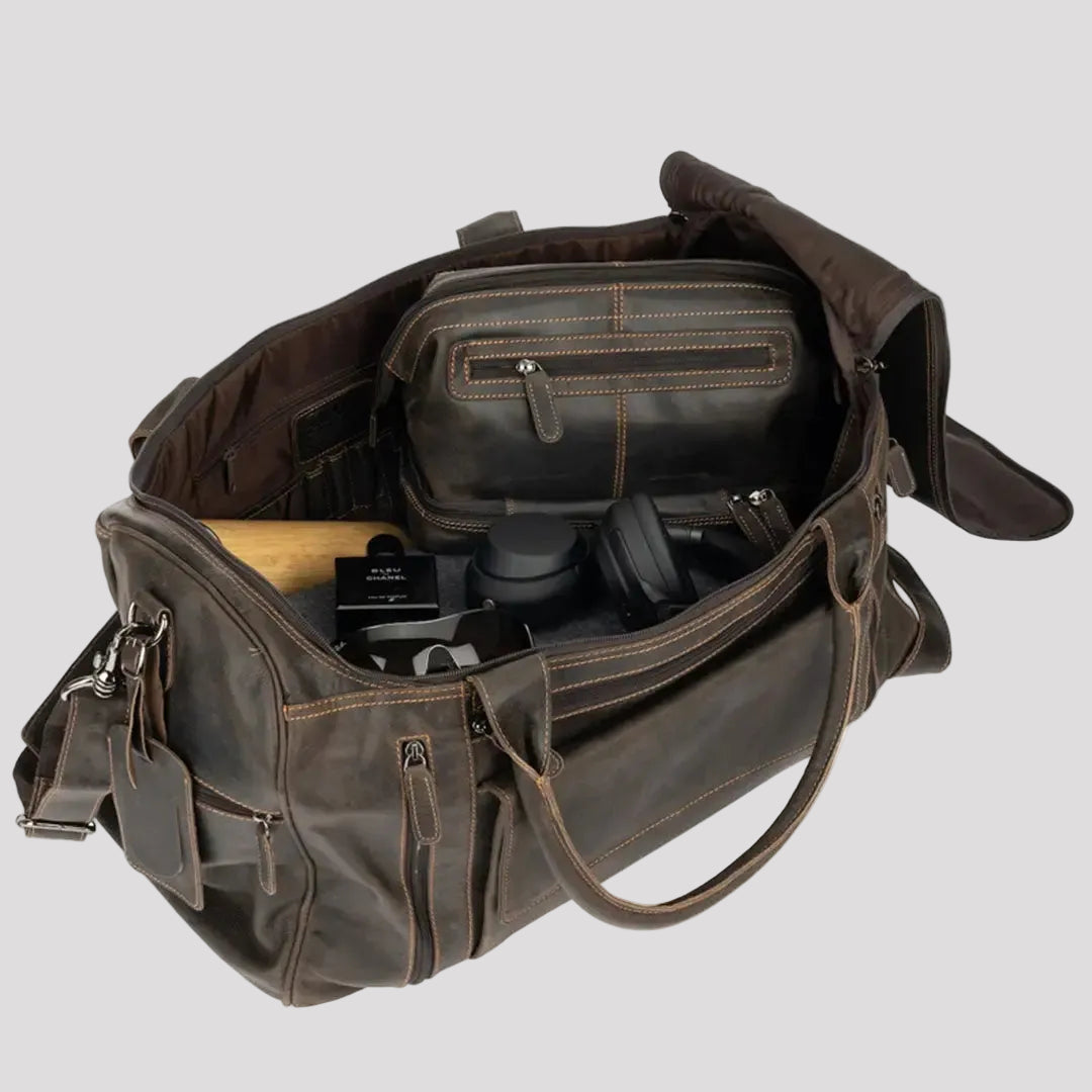 Greenwood Leather Regina Large Travel Duffle Bag - Boutique of Leathers/Open Road