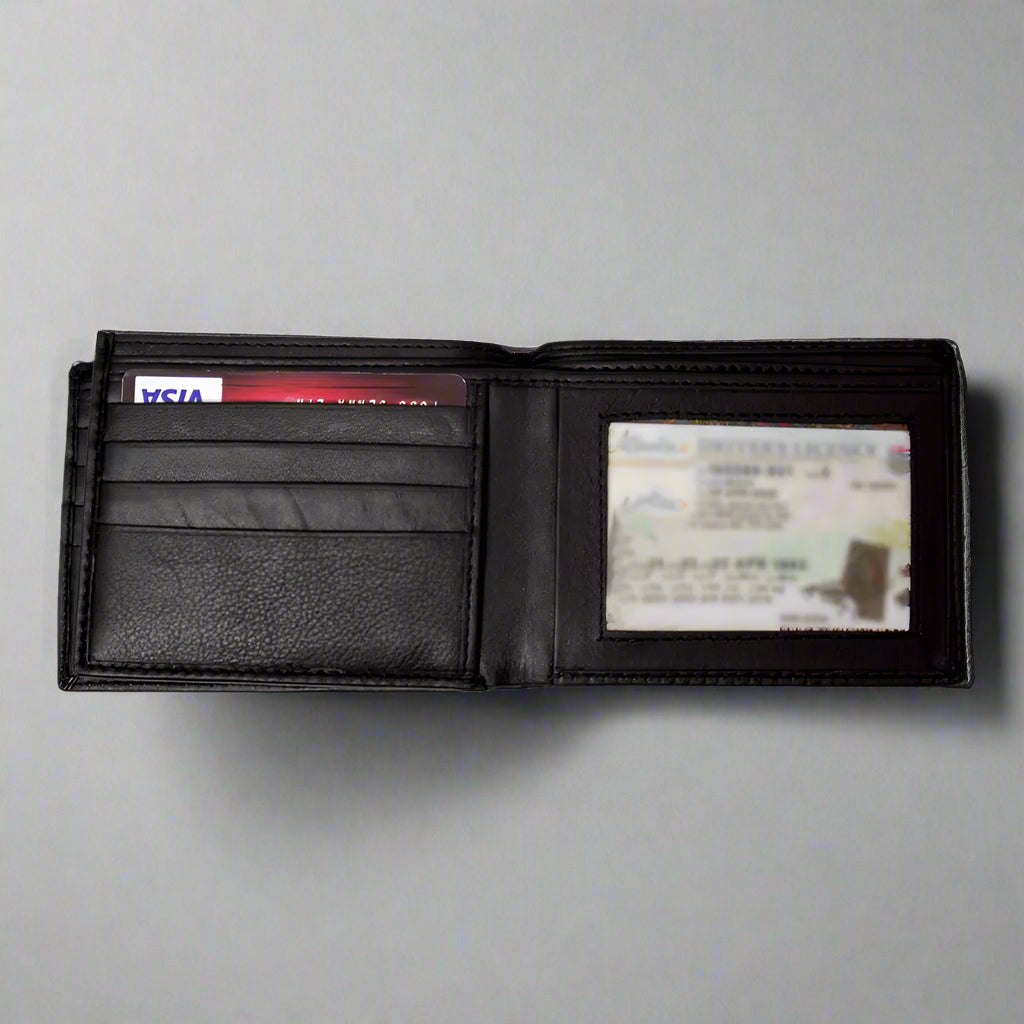 JBG International Men's Center Wing Bifold Leather RFID Wallet - Boutique of Leathers/Open Road