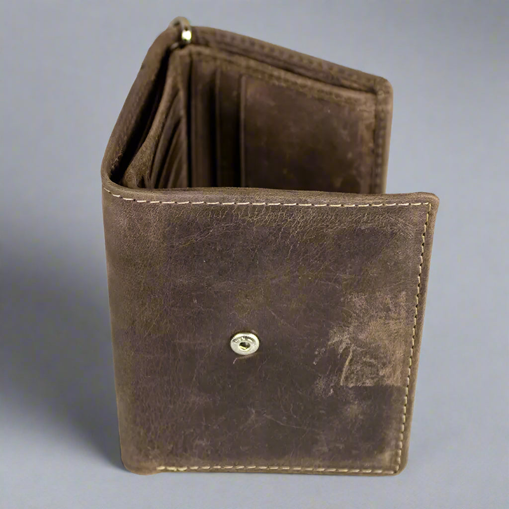 JBG International Men's Hunter Chain Leather RFID Wallet - Boutique of Leathers/Open Road