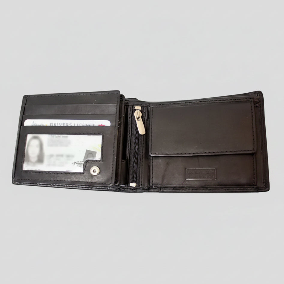 JBG International Men's Trifold Leather RFID Wallet - Boutique of Leathers/Open Road