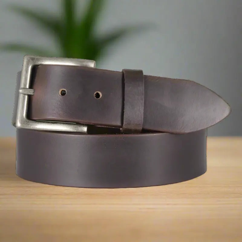 Keldon Leather Men's Solid Leather Removable Buckle Belt - Boutique of Leathers/Open Road