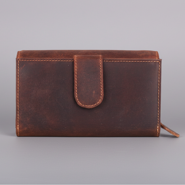Greenwood Leather Full Grain Leather Wallet RFID Clutch - Boutique of Leathers/Open Road