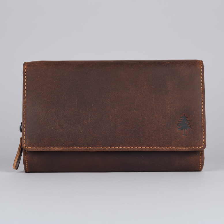 Greenwood Leather Full Grain Leather Wallet RFID Clutch - Boutique of Leathers/Open Road