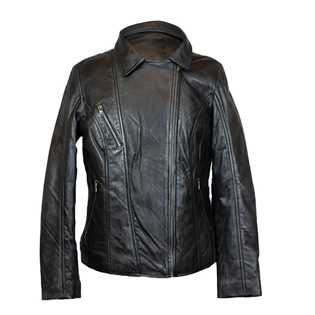 BOL Women's Lambskin Leather Biker Jacket