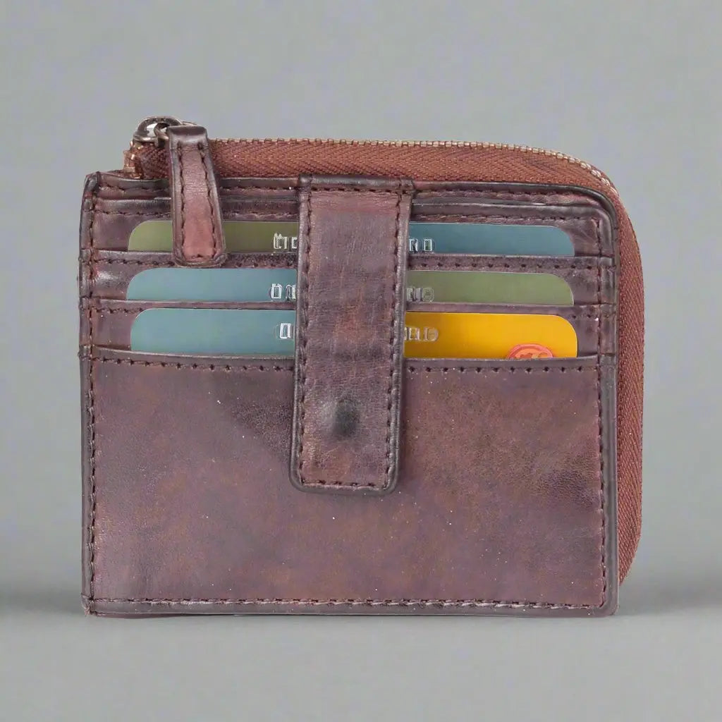 MET Credit Card Wallet with Front Tab - Boutique of Leathers/Open Road