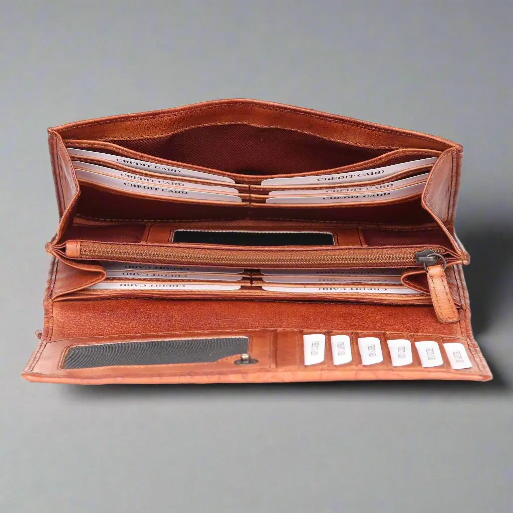 MET Embossed Women's Leather Wallet Women's Wallets Boutique of Leathers/Open Road