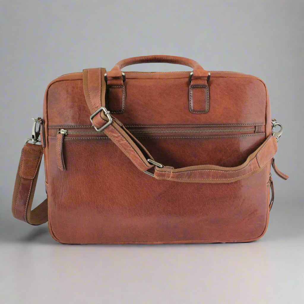 MET Leather Briefcase Messenger Bag - Boutique of Leathers/Open Road