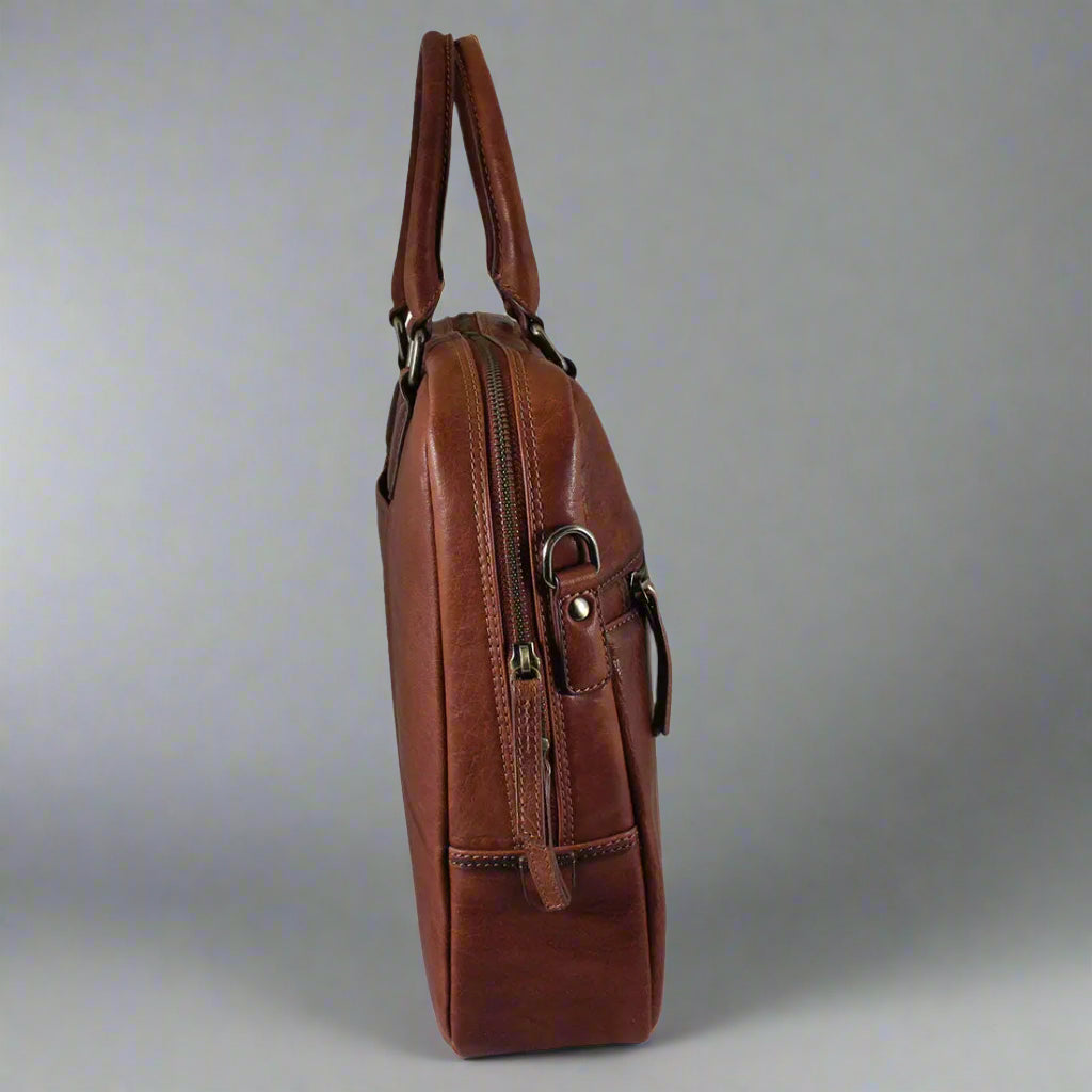 MET Leather Briefcase Messenger Bag - Boutique of Leathers/Open Road