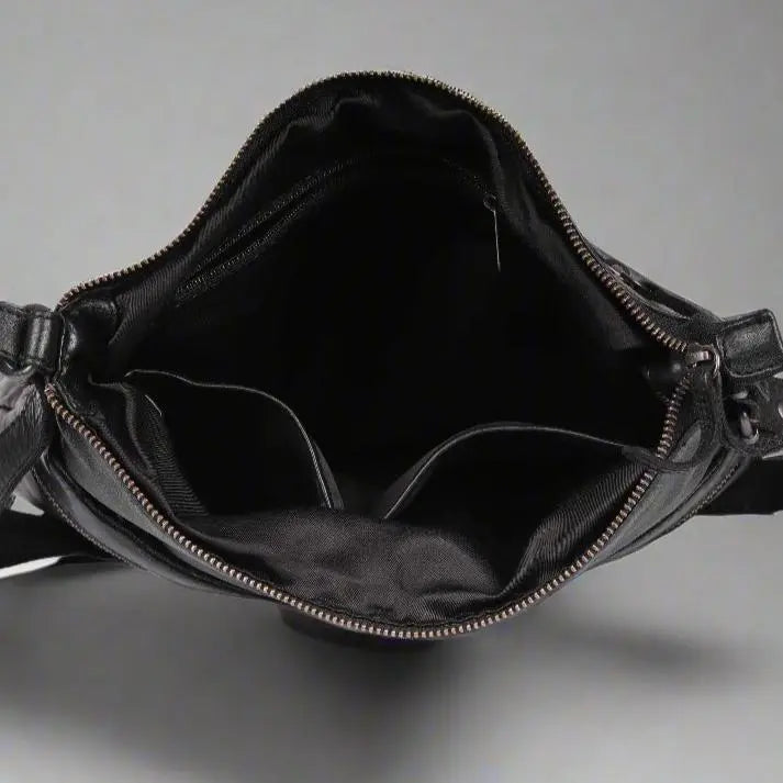 MET Leather Crossbody Bag with Dual Zipper Pockets - Boutique of Leathers/Open Road