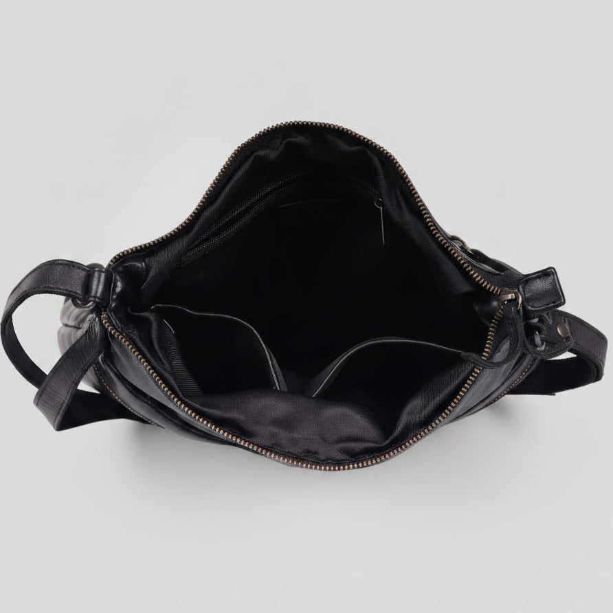 MET Leather Crossbody Bag with Dual Zipper Pockets - Boutique of Leathers/Open Road