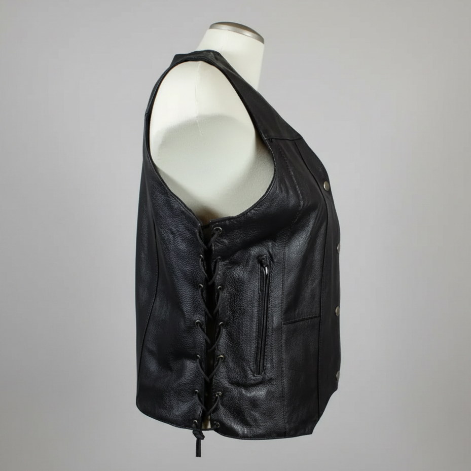 Open Road Women's Leather Gunslinger Vest Women's Vests Boutique of Leathers/Open Road