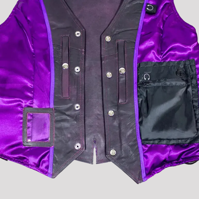 Open Road Women's Lace Side Leather Vest Women's Vests Boutique of Leathers/Open Road