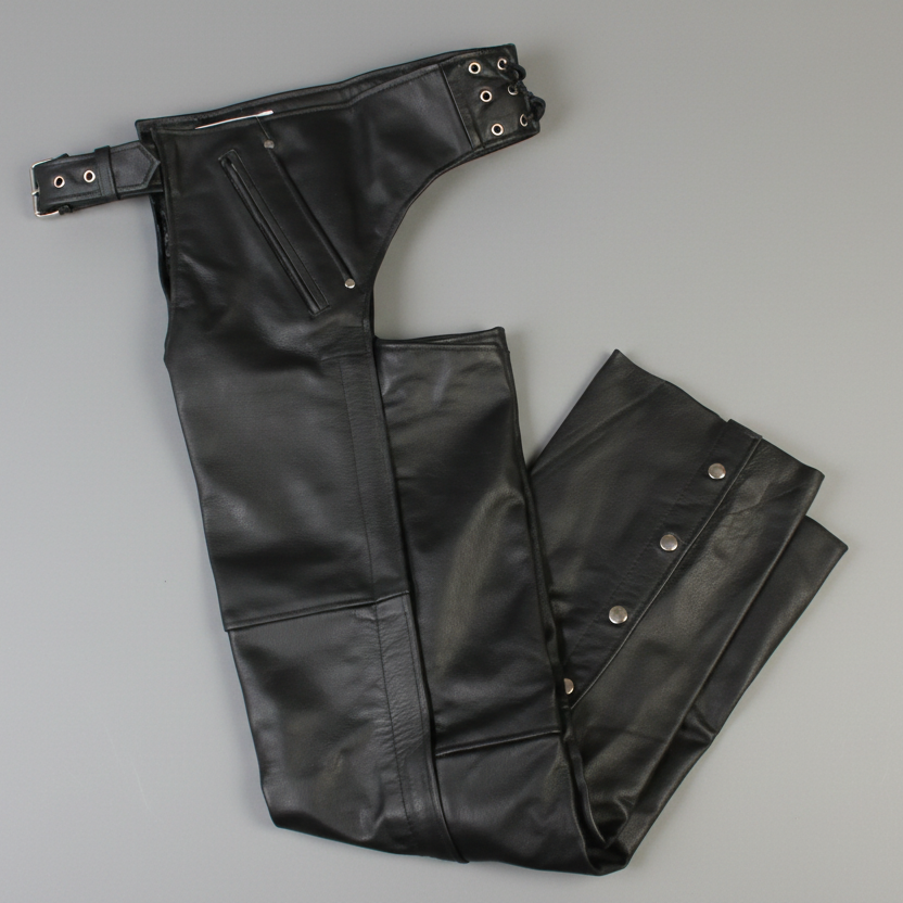 Open Road Unisex 4 Pocket Premium Leather Chaps - Boutique of Leathers/Open Road