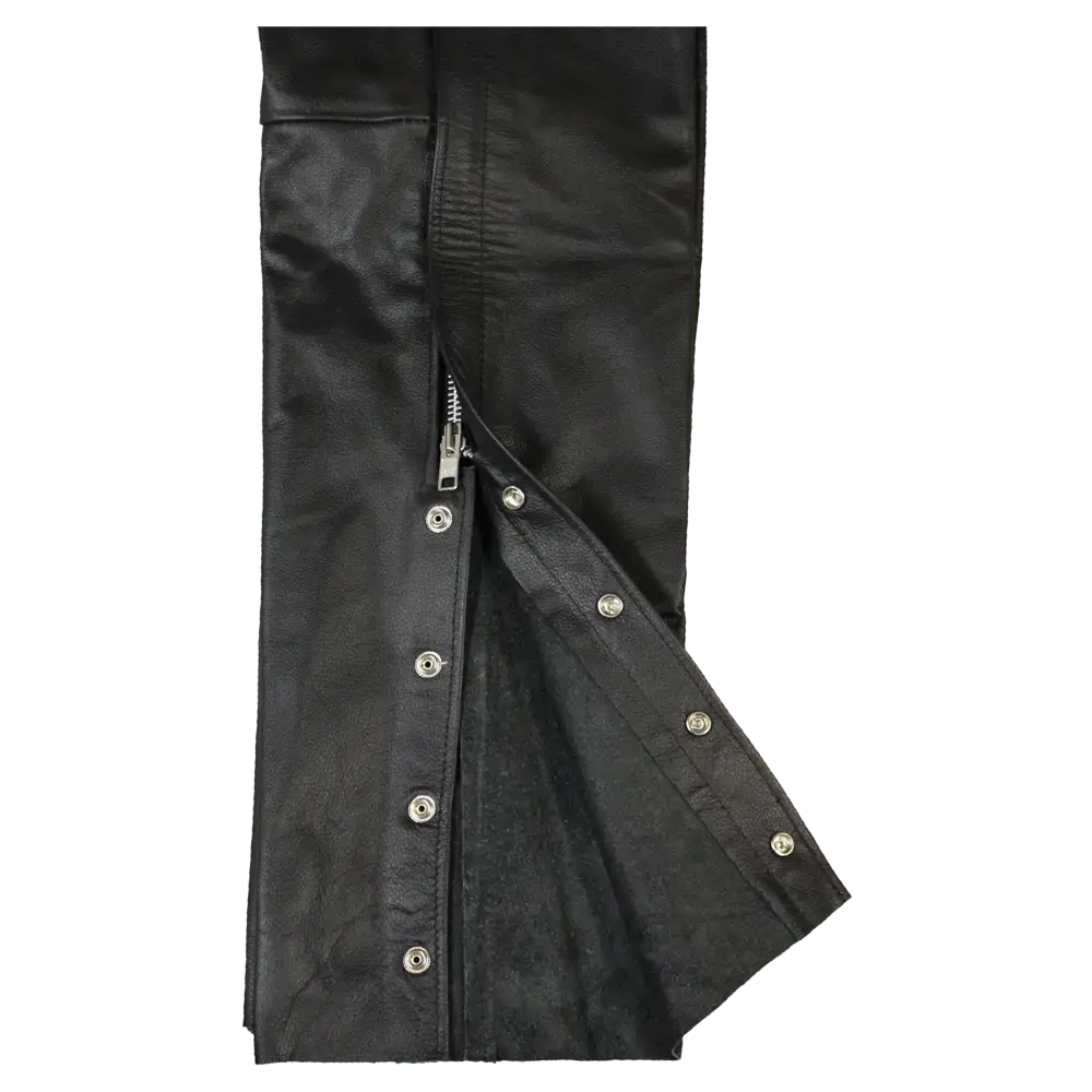 Open Road Unisex 4 Pocket Premium Leather Chaps - Boutique of Leathers/Open Road