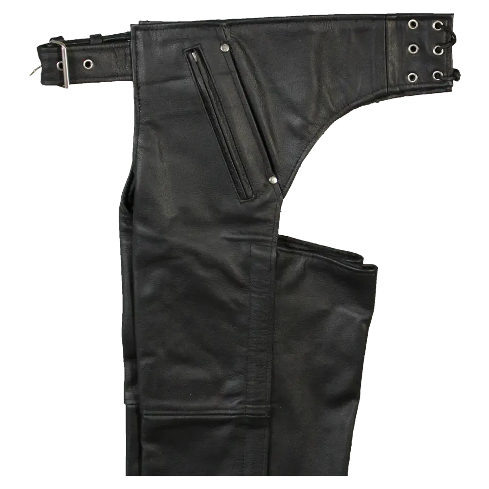 Open Road Unisex 4 Pocket Premium Leather Chaps - Boutique of Leathers/Open Road