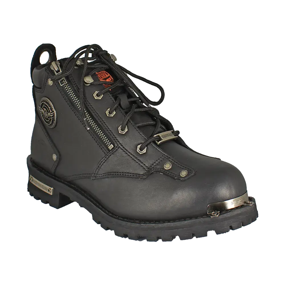 Milwaukee Leather Men's 6" Double Zip Lace Up Motorcycle Boots - Boutique of Leathers/Open Road