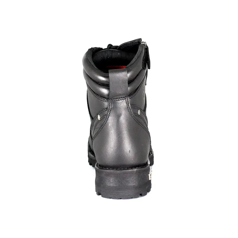 Milwaukee Leather Men's 6" Milwaukee Side Zip Lace Up Motorcycle Boots - Boutique of Leathers/Open Road