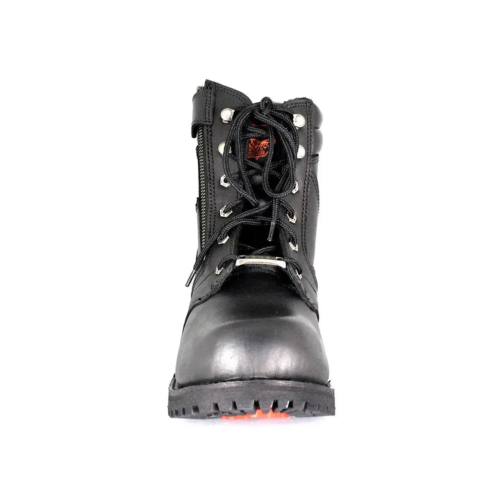 Milwaukee Leather Men's 6" Milwaukee Side Zip Lace Up Motorcycle Boots - Boutique of Leathers/Open Road