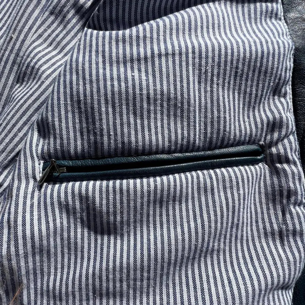 Men's Lamb Leather Jacket with Two Zipper Chest Pockets Men's Leather Jackets Boutique of Leathers/Open Road