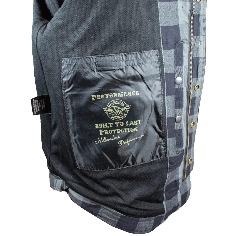 Men's Reinforced Plaid Riding Shirt Men's Armoured Shirts Boutique of Leathers/Open Road