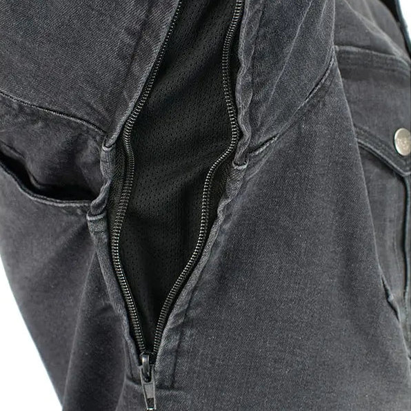 Milwaukee Leather Men's Faded Denim Armored Shirt Jacket Men's Armoured Shirts Boutique of Leathers/Open Road