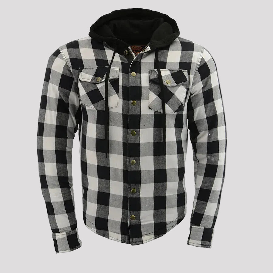 Milwaukee Leather Men's Plaid Flannel Armored Shirt Jacket Men's Armoured Shirts Boutique of Leathers/Open Road