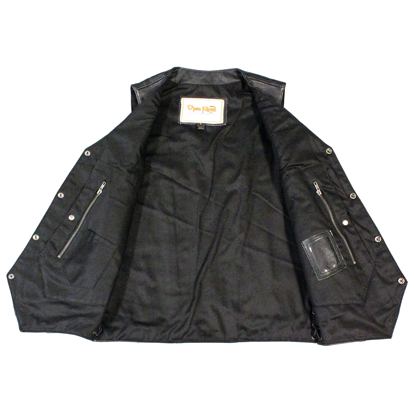 Open Road Men's 10 Pocket Leather Gunslinger Vest - Boutique of Leathers/Open Road