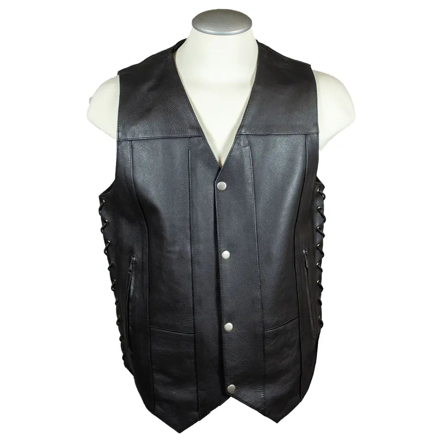 Open Road Men's 10 Pocket Leather Gunslinger Vest Men's Vests Boutique of Leathers/Open Road