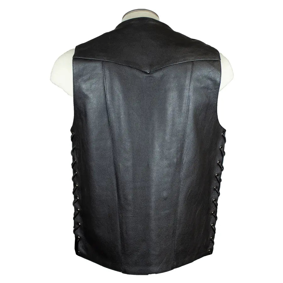 Open Road Men's 10 Pocket Leather Gunslinger Vest Men's Vests Boutique of Leathers/Open Road