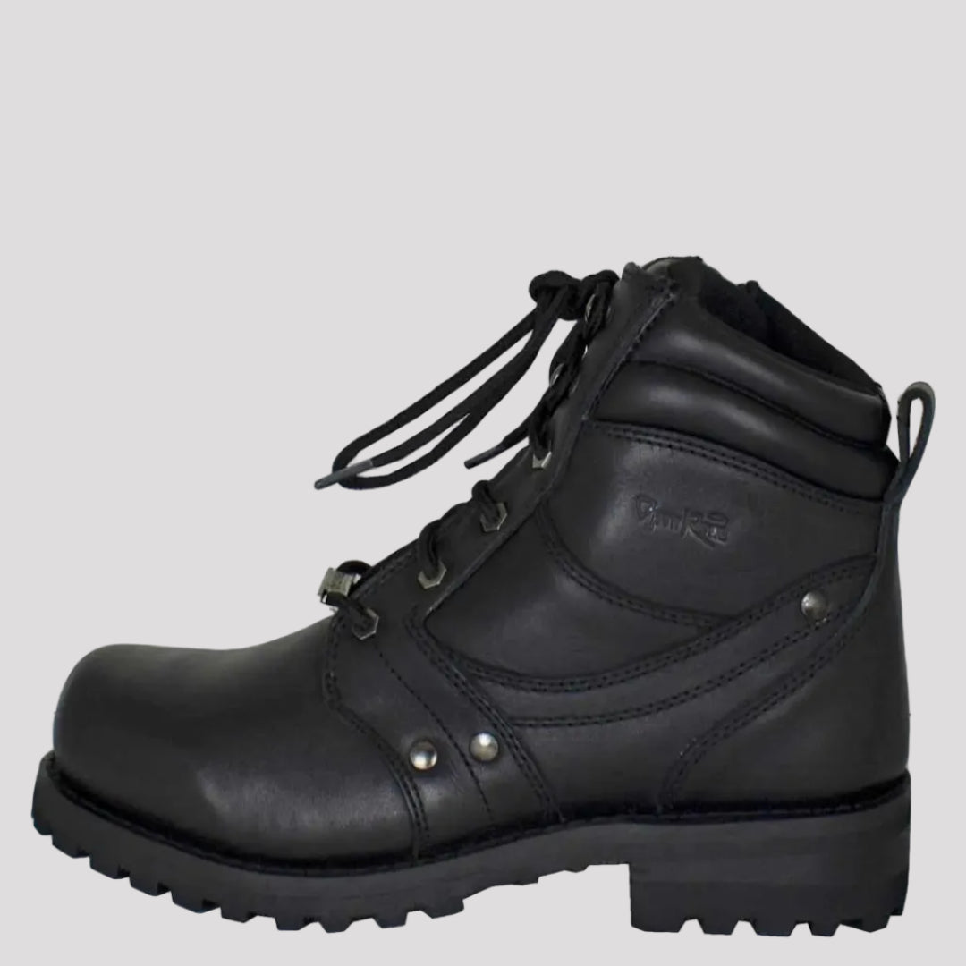 Open Road Men's 7" Lace-Up Motorcycle Boots - Boutique of Leathers/Open Road