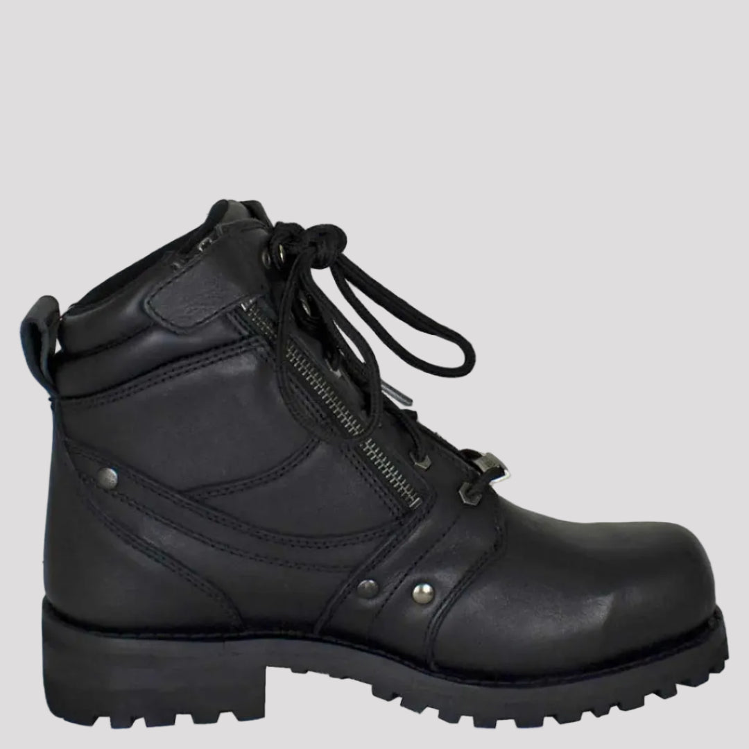 Open Road Men's 7" Lace-Up Motorcycle Boots - Boutique of Leathers/Open Road