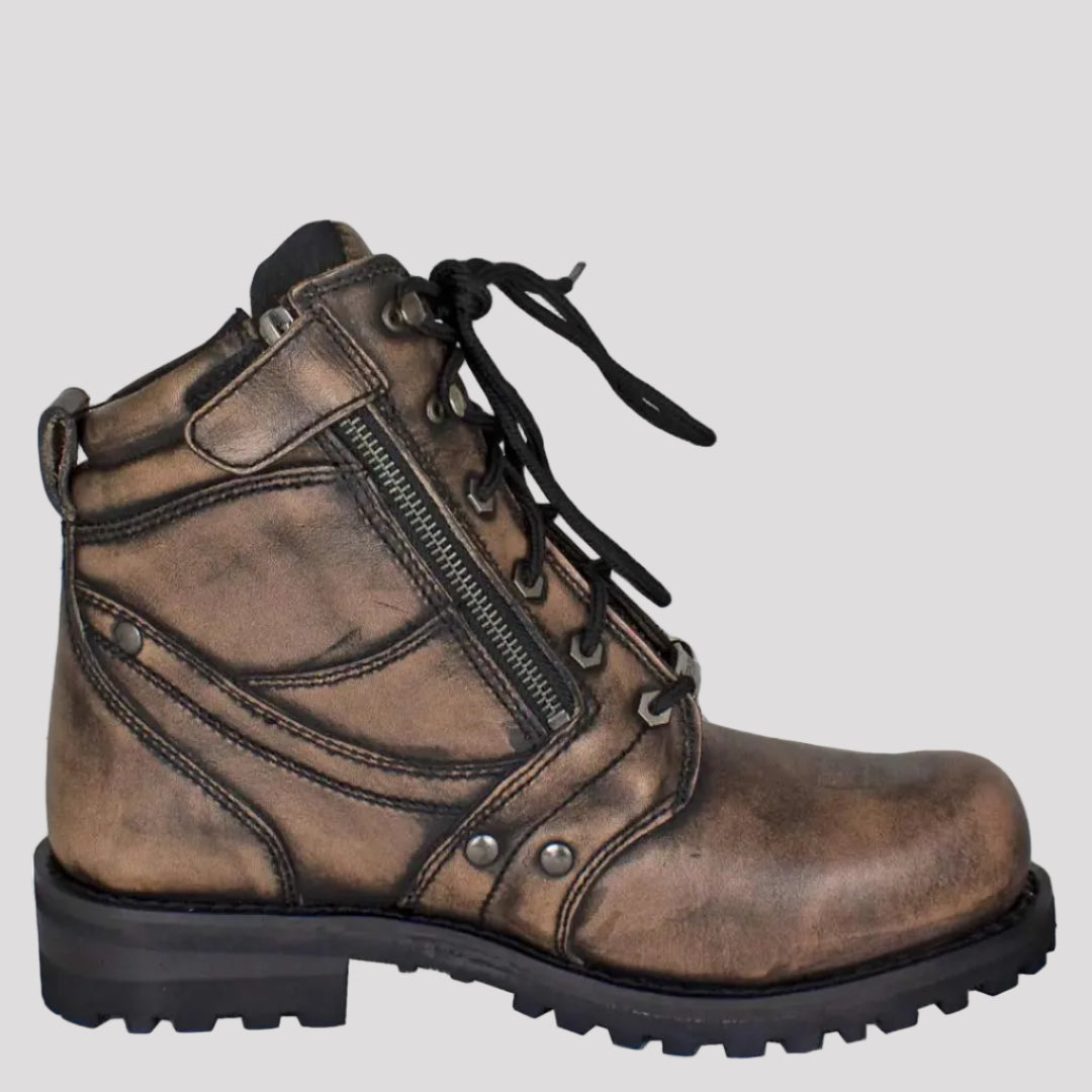 Open Road Men's 7" Lace-Up Motorcycle Boots - Boutique of Leathers/Open Road