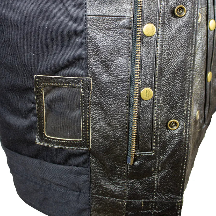 Open Road Men's Distressed Leather Club Vest Men's Vests Boutique of Leathers/Open Road