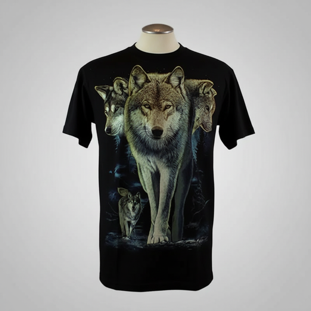 BOL/Open Road Men's Glow In The Dark Wolf T-Shirt Men's Shirts & Tees Boutique of Leathers/Open Road