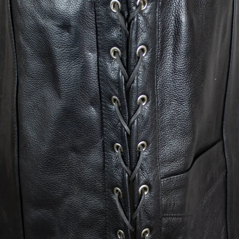 Open Road Men's Lace Side Leather Vest Men's Vests Boutique of Leathers/Open Road