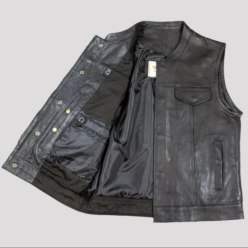 Open Road Men's Leather Club Vest - Boutique of Leathers/Open Road