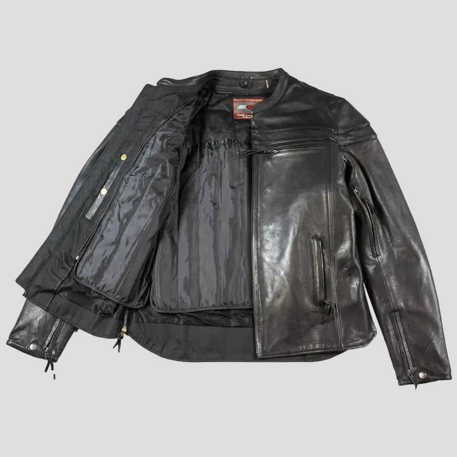 Open Road Men's Maverick Leather Motorcycle Jacket - Boutique of Leathers/Open Road