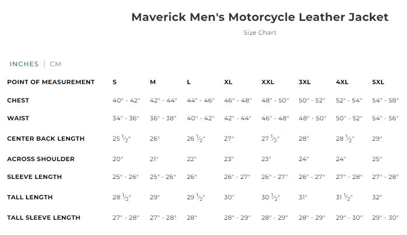 Open Road Men's Maverick Leather Motorcycle Jacket Men's Motorcycle Jackets Boutique of Leathers/Open Road