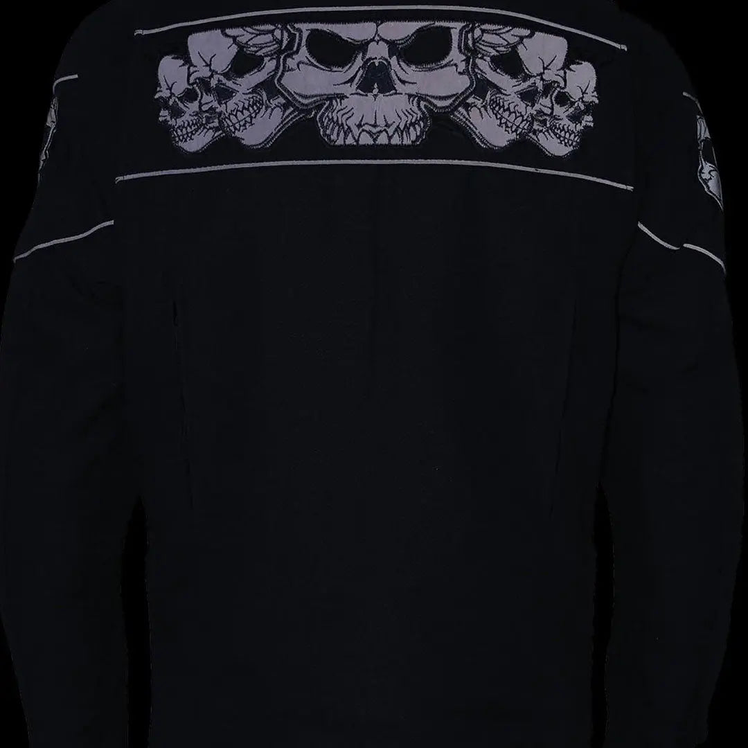 Open Road Men's Reflective Skull Cordura Motorcycle Jacket Men's Motorcycle Jackets Boutique of Leathers/Open Road