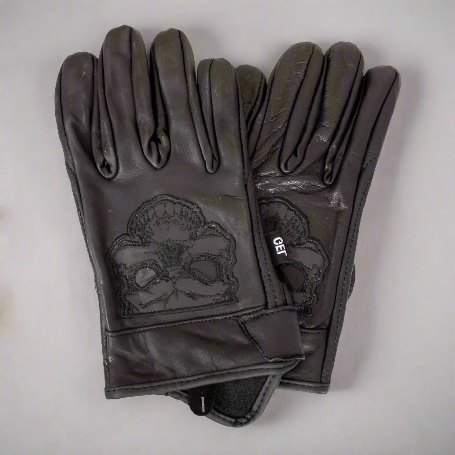 BOL/Open Road Men's Reflective Skull Gloves Men's Motorcycle Gloves Boutique of Leathers/Open Road